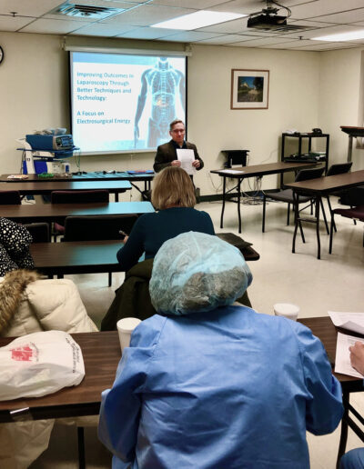 Activize's Dave Gilheany training hospital surgical staff.