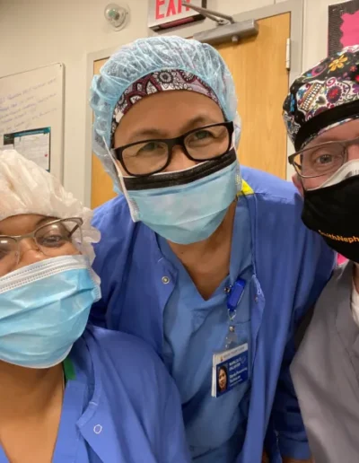 Activize's Dave Gilheany with surgical nurse team in OR.