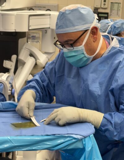 Surgeon engaging with Activize in OR.